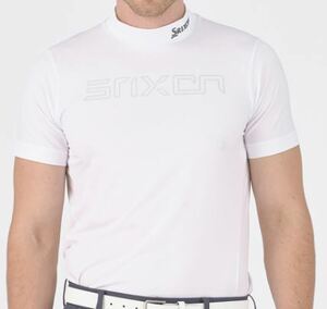 《2024年春夏》スリクソン ロゴデザイン半袖モックネックシャツ RGMXJA02　白（LL)