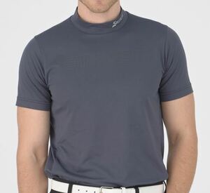 《2024年春夏》スリクソン ロゴデザイン半袖モックネックシャツ RGMXJA02　グレー（LL)