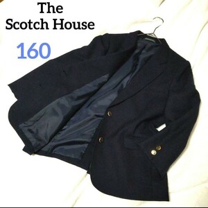 ザスコッチハウス 紺ブレザー 金ボタン 飾りボタン　ウール100% ジャケット The Scotch House キッズ 160 受験 フォーマル テーラード正装