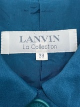 (I11441) ランバン LANVIN La Collection シルクウール ロング丈ジャケット 38 ブルー系_画像2