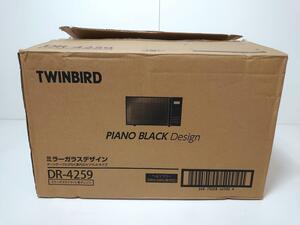 A140 未使用 ツインバード TWINBIRD ミラーガラスフラット電子レンジ DR-4259 ストア 未使用 ピアノブラック