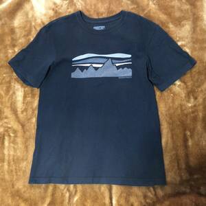 USA製 Patagonia Tシャツ S(Mサイズ位) ブラック パタゴニア フィッツロイ MADE IN USA