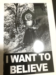送料込み）「I WANT TO BELIEVE　フラットウッズ・モンスター」ポスター　（1952年　米国ウェストバージニア州）