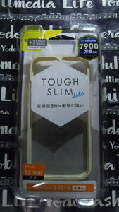 ELECOM iPhone 13 mini TOUGH SLIM LITE フレームカラーアイボリー 側面弾力性のあるTPU背面高硬度8Hのポリカーボネート ストラップホール