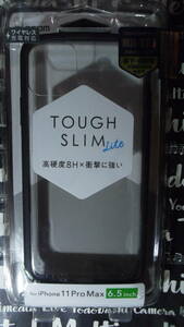 ELECOM iPhone 11 Pro Max TOUGH SLIM LITE フレームカラーがブラック 側面に弾力性のあるTPU素材を背面に高硬度8Hのポリカーボネート素材