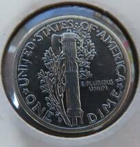 #74698 アメリカ 10セント 1ダイム 銀貨 2枚セット DIME 1944 マーキュリー 1964 ウィングド ルーズベルト 銀貨 硬貨 コイン _画像5