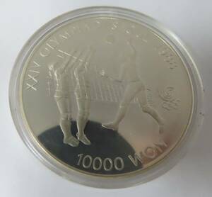 #73715 1988年 ソウルオリンピック 10000ウォン バレーボール 記念硬貨 プルーフ銀貨