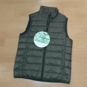 【メンズ】 ≪新品≫ EXTRA FINE FEATHER◆ダウンベスト M 緑色