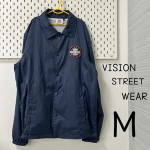 VISION STREET WEAR 　M ヴィジョンストリートウェア　メンズ　レディース　 ネイビー　 コーチジャケット