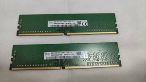 【中古】SK Hynix DDR4-2400MHz 16GB (8GB×２枚) HMA81GU6AFR8N デスクトップ