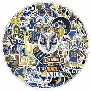 [50 листов ]NFL ② Los Angeles Ram z набор наклеек Logo водонепроницаемый p kana kaLos Angeles Rams Puka Nacua