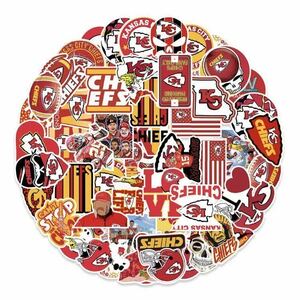 【50枚】 NFL カンザスシティチーフス ステッカーセット ロゴ 応援 Kansas City Chiefs 防水ステッカー