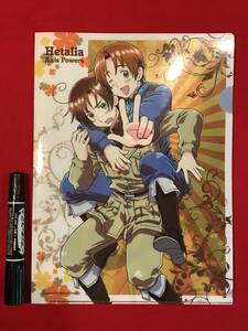 A7245●クリアファイル【Hetalia Axis Powers ヘタリア】2009 Animage 11月号付録 Masaaki Kannan 約29.5×22㎝ スレキズなどあり