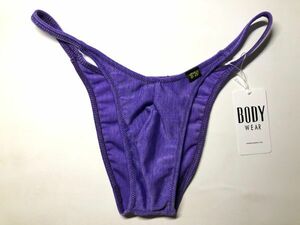 BODYWEAR メンズビキニ 木目柄 ベーシックスタンダード ハーフバック　パープル　Mサイズ