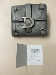 DIOR カナージュ　PFDF メタル　財布　ディオール　Dロゴ