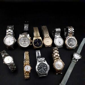 1円～！全て稼働品！ 腕時計 11点セット まとめ売り SEIKO CITIZEN MICHAEL KORS ORVIS INVICTA BULOVA Pulsar HAMILTON GUESS 他 K01