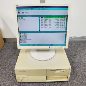 @T0720【動作確認済み現状品】NEC PC-9821 Xa7e/S15 NEC製LCD172V付属/PentiumTM(75MHz)/メモリ640KB+7168KB/CF化済み/確保領域2GB/FDD/CD/