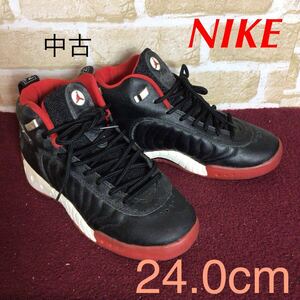 【売り切り!送料無料!】A-347 NIKE!JUMPMAN PRO!ハイカットスニーカー!24.0cm!黒!赤!バッシュ!ヴィンテージ!エアジョーダン!中古!