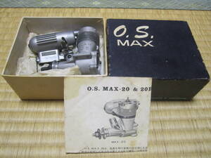 昭和47年製造 OS MAX 20 R/C 模型 飛行機 エンジン 小川精機 奇跡50年以上前の極上品 O.S. ENGINE 1972年 レア