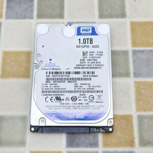 ∠ 1TB HDD｜2.5インチ SATA 内蔵型 ハードディスク｜Western Digital ウェスタンデジタル WD10JPVX-08JC3T5 ｜ フォーマット済 ■O4196