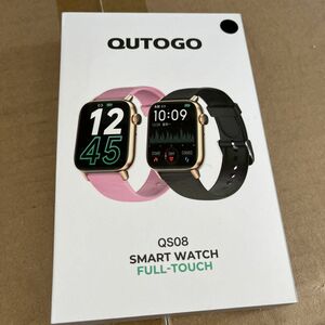 スマートウォッチ【通話機能&2本ベルト付き】QUTOGO 1.85インチ大画面 着信＆メッセージ通知 音声アシスタント 腕時計