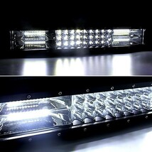 1円~ LEDワークライト ホワイト 作業灯 216w 38cm ライトバー 15インチ 投光器 ジムニー 汎用フォグランプ 防水 集魚灯 防水 12v24v 2a_画像3