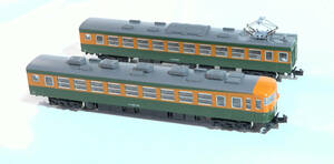 【F38%47】KATO「クモハ165」「モハ164-800」計2両　ケースなし動力なし　165系急行形電車　中古Nゲージ　ジャンク