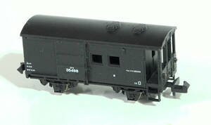 【G41126】KAWAI「KP-111 ワフ35000」ケースなし　国鉄貨車　有蓋緩急車　中古Nゲージ　ジャンク