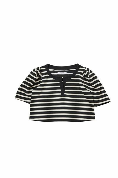 herlipto Saint-Louis Striped Top BLACK