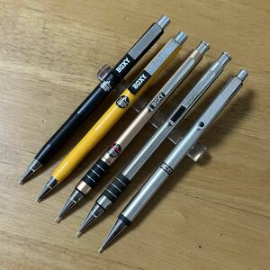廃盤 MITSUBISHI 三菱鉛筆 UNI ユニ BOXY ヴォクシー シャーペン 5本セット 0.5mm 昭和レトロ 