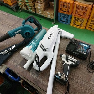 【中古現状品】MAKITA　マキタ　TD110D、CL107FD、UB100D、BL1015　10.8Vシリーズ　充電式インパクトドライバ クリーナー ブロワ セット