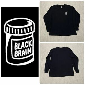 BLACK BRAIN ロゴ ロンT Bottles L/S Tee BBC 長袖Tシャツ ロングスリーブ 黒 ワンポイント ブラック ブレイン