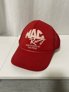 激レア MAC racing tools ビンテージ キャップ 帽子 メッシュキャップ red スナップバック ロゴ CAP レース 車 バイク 