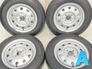 中古タイヤ スタッドレスタイヤ ホイールセット 4本セット 155/80R14 88/86 LT TOPY M4 14x5.0 100-4穴 DUNLOP ウィンターマックス SV01