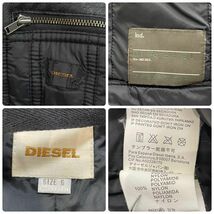 ディーゼル　DIESEL　レザー切替　ジップアップ　中綿　ジャケット　ブラック　メンズ　Sサイズ_画像8