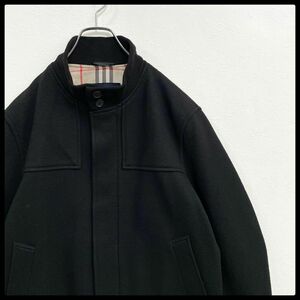 バーバリーロンドン　羊毛　アルパカ　ホース刺繍　ウールジャケット　ブルゾン　黒　メンズ　Mサイズ　BURBERRY LONDON