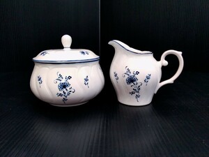 ノリタケ　Noritake　シュガーポット　ミルクピッチャー　2点まとめて　CRAFTONE　クラフトーン　花柄　レトロ食器　貫入有り　現状品