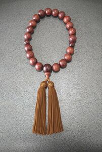 紫檀 (ローズウッド) 数珠 念珠 木珠 男性用 15㎜ 20玉 紫檀仕立