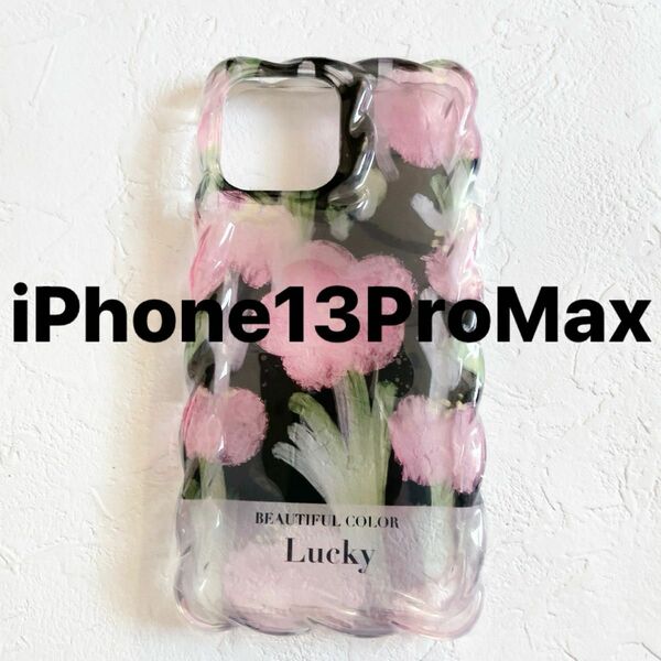 iPhone 13 Pro MaxケースTPUカバー おしゃれ 韓国 花柄