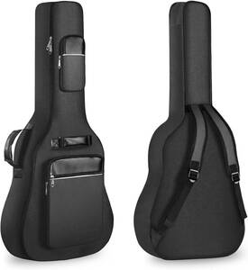 アコースティック ギター ギグバッグ 40-41インチ用 ギターケース 8mm スポンジ ギターソフトケース 楽器バッグ 軽量 厚