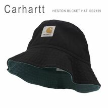 新品 未使用 1円スタート カーハート 帽子 ハット バケットハット ブラック ヘストンバケット carhartt HESTON BUCKET HAT I032129 1OC_画像1