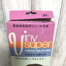 炊事用手袋　箱入り　未使用　箱にダメージあり　ゴム手袋　レトロ　家庭用ビニール手袋　_画像2