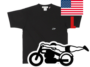 USAコットン SUPER HEAVY WEIGHT スピードアディクト T-shirt BLACK L/黒tシャツヘビーウェイトヘビーオンス厚手championチャンピオン80s