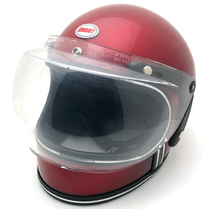 送料無料 Dead Stock 新品 箱 可変式純正シールド付 GRANT RED METALLIC 57cm/デッドストック赤レッドビンテージヘルメット族ヘル旧車70s