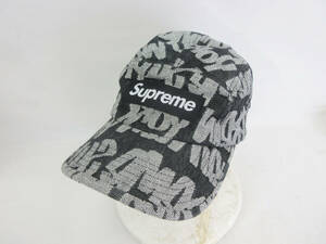 1000円スタート シュプリーム Supreme FAT TIP JACQUARD DENIM CAMP CAP ファットティップ デニム キャンプ キャップ 