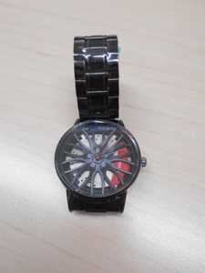 [ settlement of accounts stock disposal sale ] new goods analogue wristwatch stainless steel band 3 hands caliper wheel 