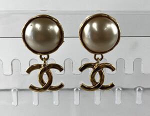 【HT4838】CHANEL シャネル ココマーク イヤリング フェイクパール 95P ゴールドカラー アクセサリー アクセサリー 箱付き 約21.2g 