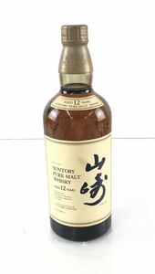 【HM1091】未開封 SUNTORY サントリー YAMAZAKI 山崎12年 PURE MALT ピュアモルト WHISKY ウイスキー 750ml 43% 古酒 お酒 