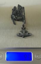 【ST33】VivienneWestwoodヴィヴィアンウエストウッドハートネックレスラインストーンディアマンテレディースブラックネックレス袋付約9.3g_画像9
