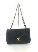 【HI1324】CHANEL シャネル ラムスキン マトラッセ Wフラップ Wチェーン ショルダーバッグ ブラック 黒 1462041 バッグ 袋付き 箱付き_画像1